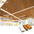 China Factory Lightweight WPC Timber Strip False Wood Ceiling Panels for Suspended Ceiling